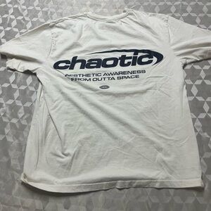 White chaotic athletic tee